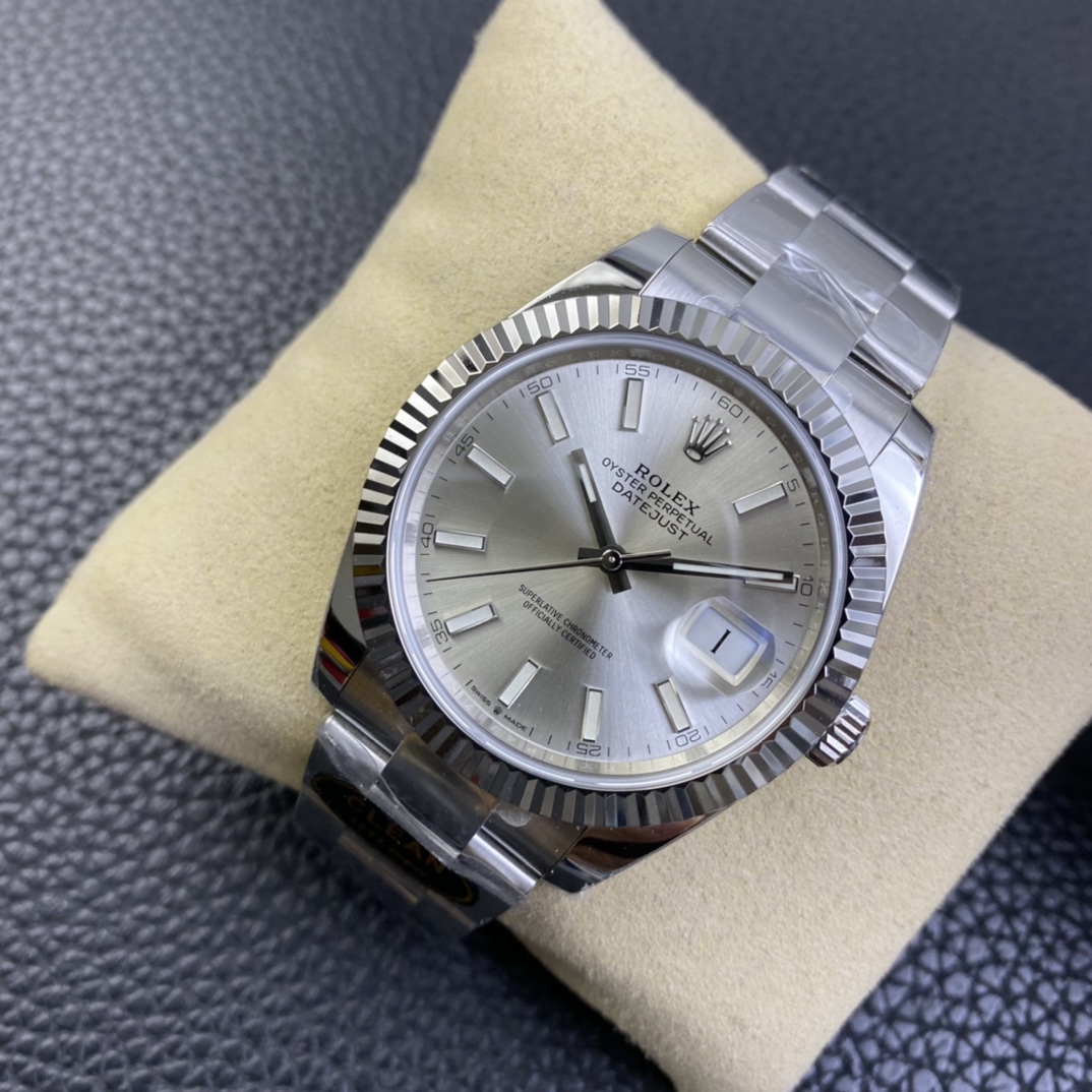 デイトジャストm126334-0004 ROLEXコピーシルバーダイヤル希少時計[2]